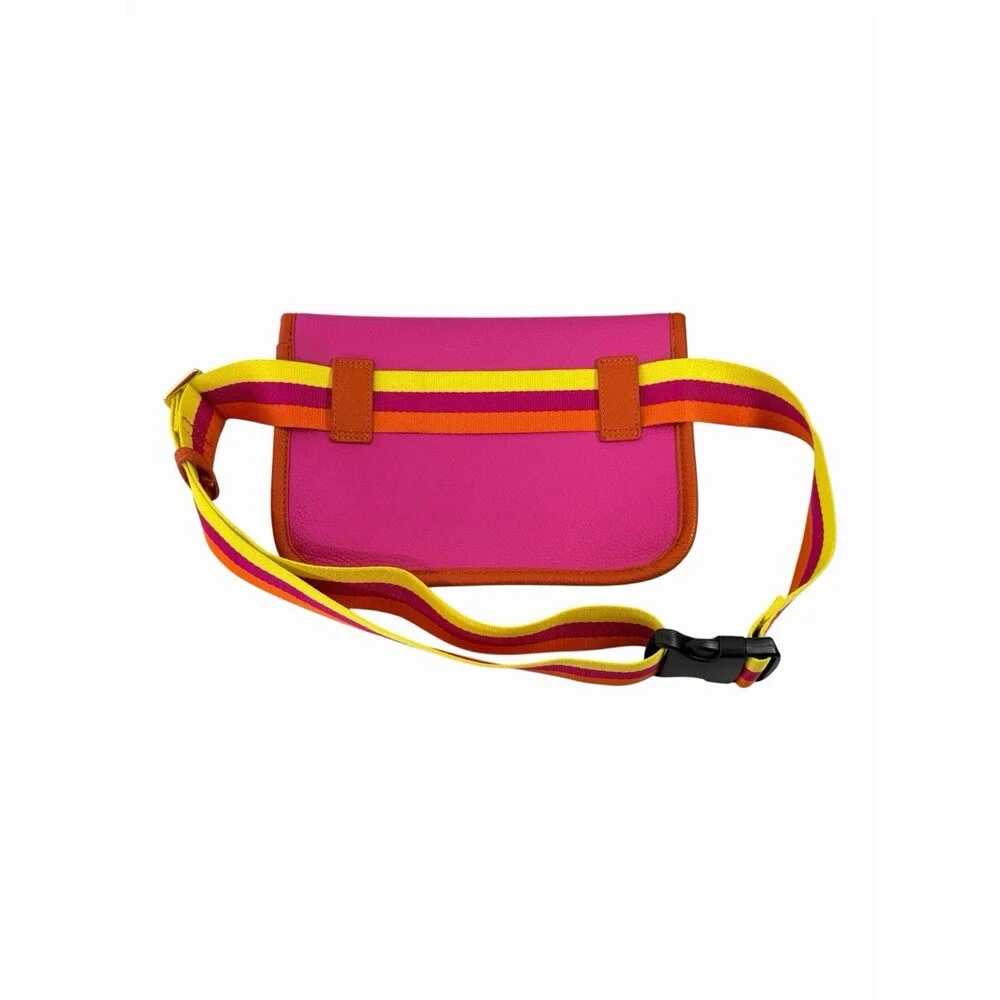 XOXO Belt/Crossbody Hot Pink With Orange And Yellow Accents - Picture 2 of 5